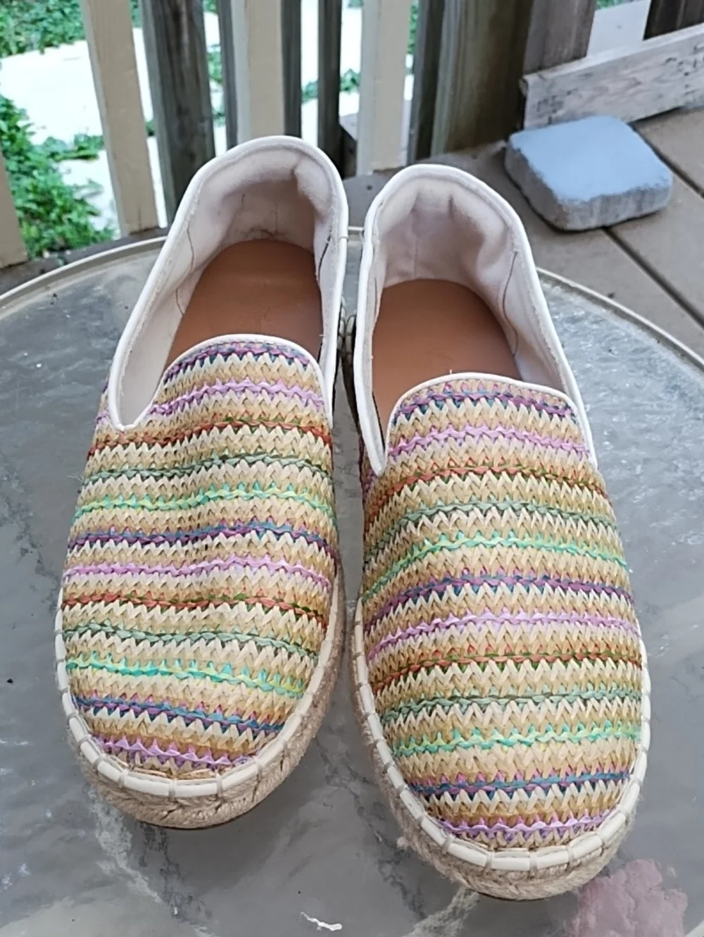Woven Pastel Espadrille Slip-Ons - Women